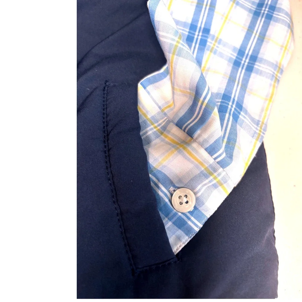 Nautica Levi's Boys 3 Piece Vest Plaid Shirt Jeans Set Size 5 Blue Excellent